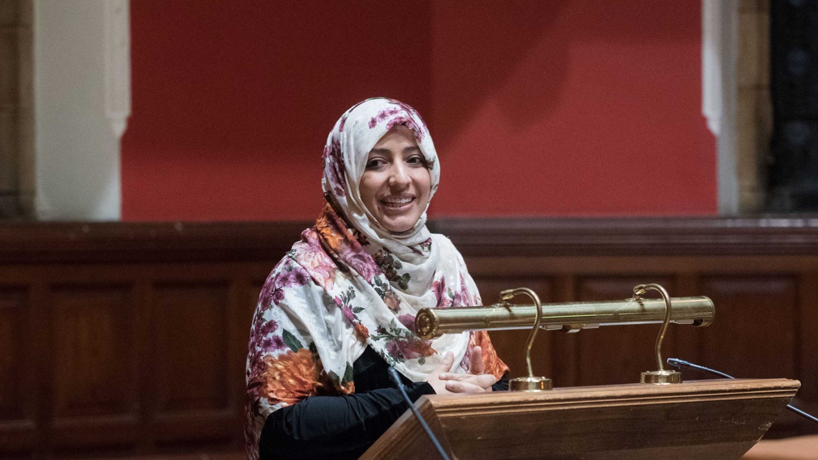 Speech by Nobel Peace Prize laureate Tawakkol Karman at the closing session of the Nobel Laureates of Physics Summit - Germany